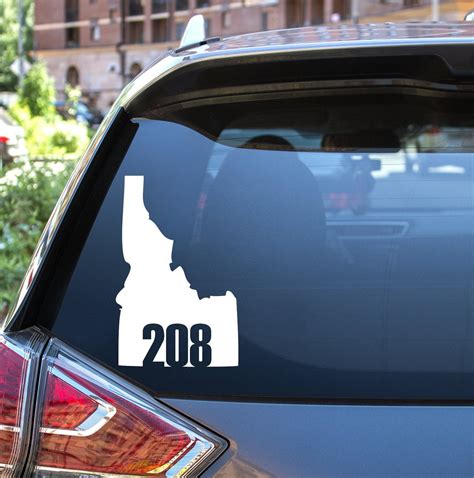 Idaho Decal Idaho Idaho 208 Area Code Idaho Decal Etsy