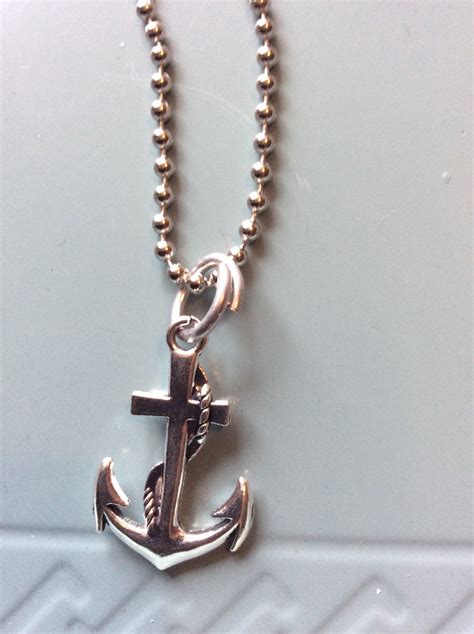 Anchor Necklace Etsy