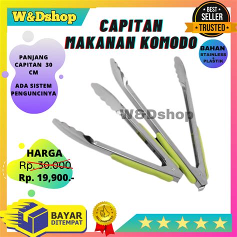 Jual Cod Capitan Gorengan Komodo Stainless Gagang Plastik Jepitan