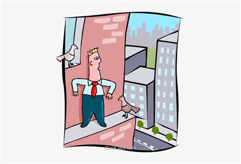 Business Man On Ledge Of Building Royalty Free Vector Man On Ledge