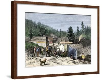 'Deadwood City During the Black Hills Gold Rush, 1870s' Giclee Print ...