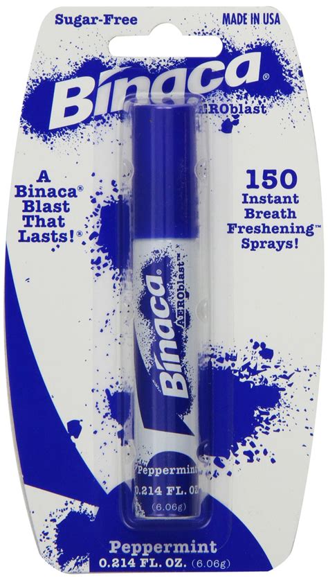 Binaca Fast Blast Breath Spray Peppermint 050 Oz Beauty