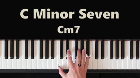 The C Minor 7 Chord On Piano Youtube