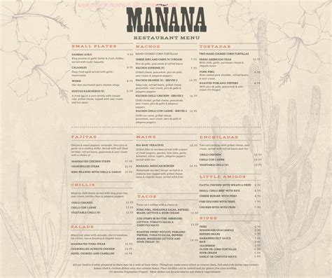 Online Menu Of Manana Restaurant Restaurant Abersoch United Kingdom