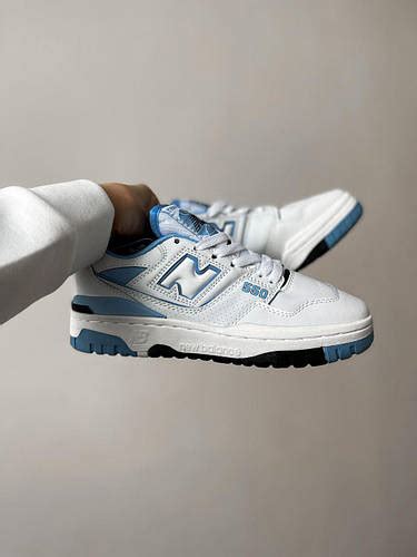 Мужские кроссовки New Balance 550 UNC White University Blue (нью беланс ...