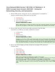 Modules Exam Part Docx Cisco Netacad Ensa Version Ccna