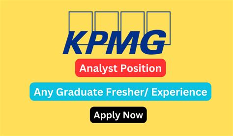 KPMG Latest Hiring For Analyst Position Any Graduate Can Apply