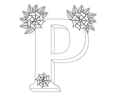 Page De Coloriage Alphabet Avec Style Floral Page De Coloriage Abc