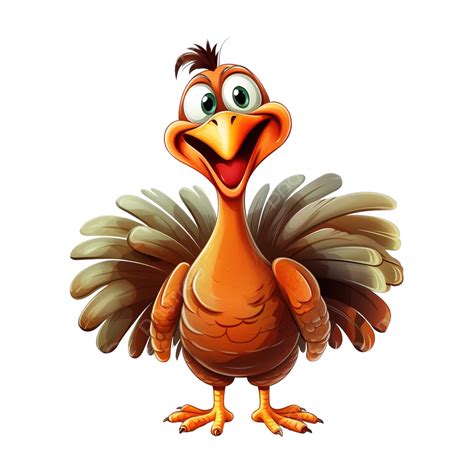 Happy Thanksgiving Cartoon Character Turkey Bird Thanksgiving Turkey