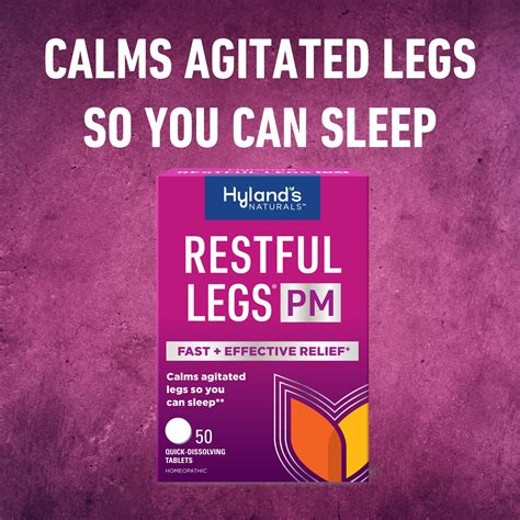 Hylands Restful Legs Pm Calms Agitated Legs So You Can Sleep 50 Quick Dissolving Tablets