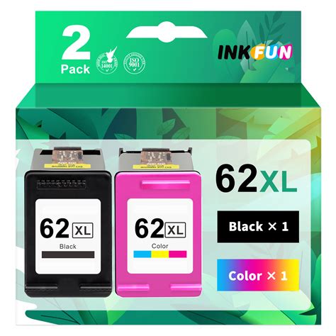 62xl Ink Cartridge For Hp Ink 62 For Hp 62 Ink Cartridges Combo Tri Color And Black For Hp Envy