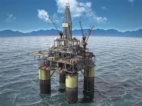 Oil Rig 3d Model By Squir