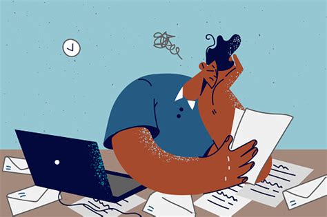 karyawan  lelah kewalahan  dokumen ilustrasi stok