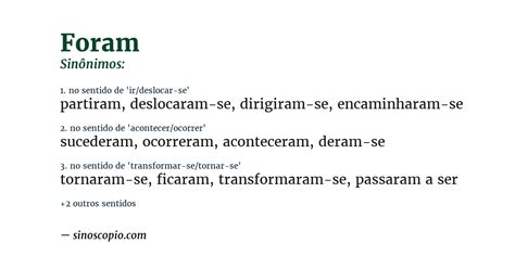 Sinonimos De Foram