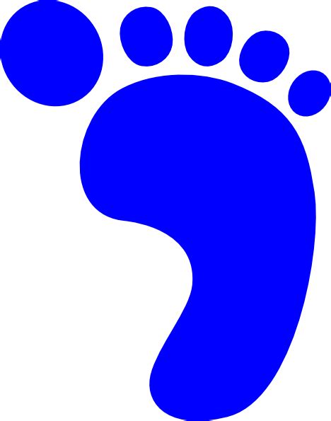 Blue-footprint-right Clip Art at Clker.com - vector clip art online ...