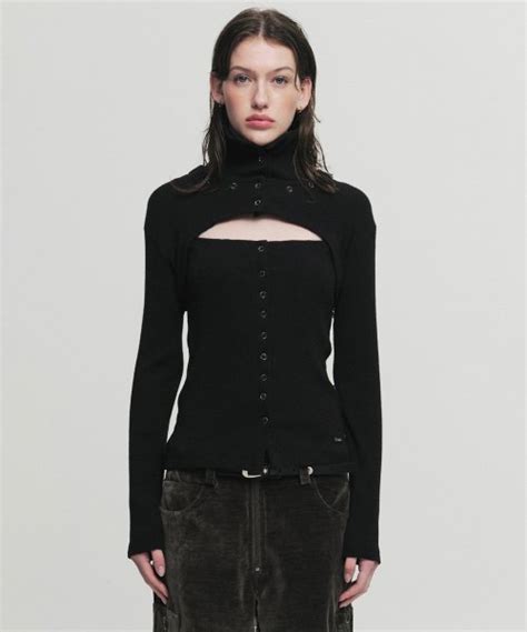 Musinsa Cerric Bolero Cardigan Set Black