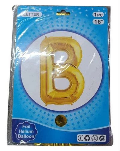 Golden Helium Inch B Foil Balloon Packaging Type Packet At Rs