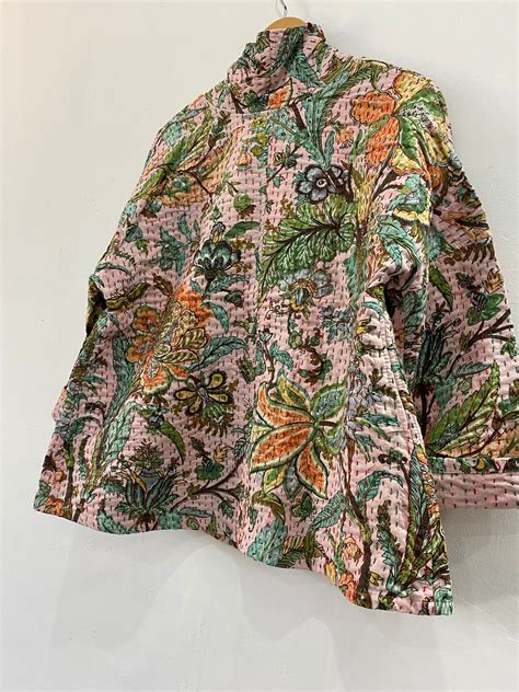 Baumwolle Neue Kantha Quilt Jacke Mittellange Damen Jacke Geschenk für