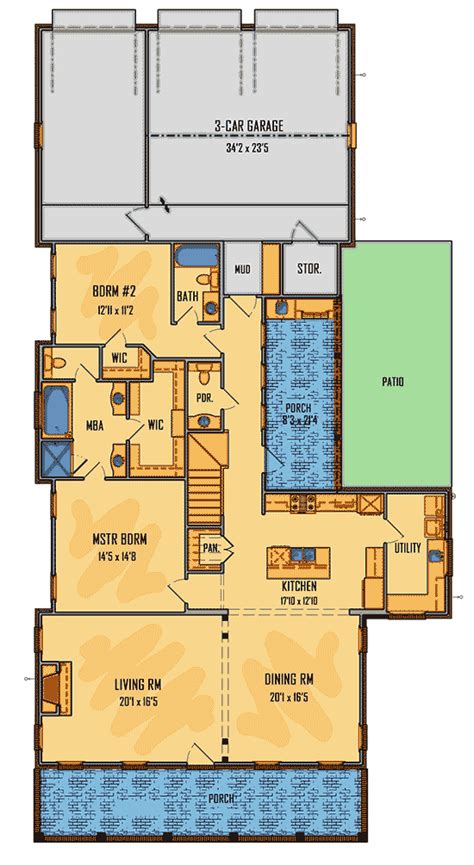 24+ House plans narrow lot rear entry garage info