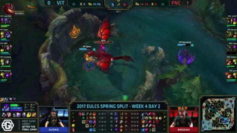 Fnatic Vs Vitality Game S Eu Lcs Spring Week Day Fnc Vs Vit