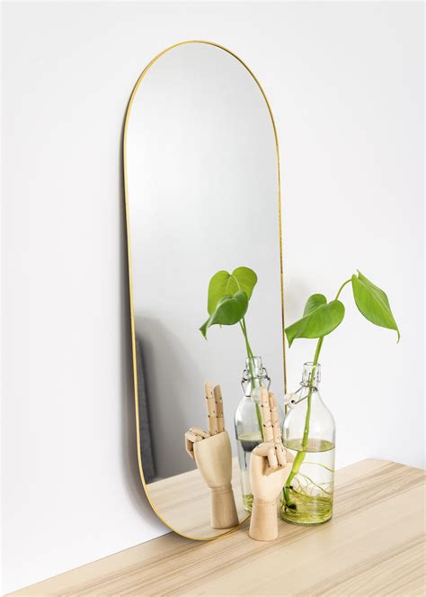 Koop Kaila Oval Mirror Thin Brass X Cm Hier Bga Nl