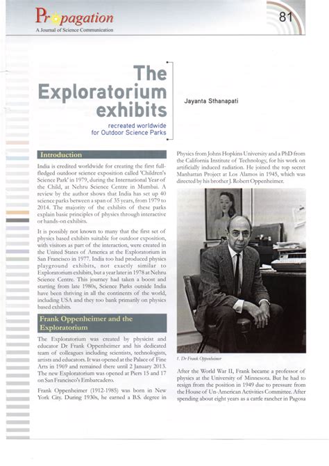 (PDF) The Exploratorium Exhibits - recreated worldwide for outdoor ...