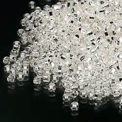 Seed Bead Dyna Mites Glass Silver Lined Translucent Clear 11