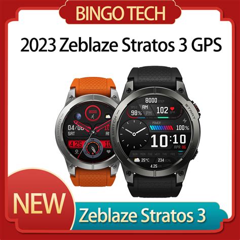 2023 Zeblaze Stratos 3 GPS Smart Watch Ultra HD AMOLED Zeblaze Stratos3