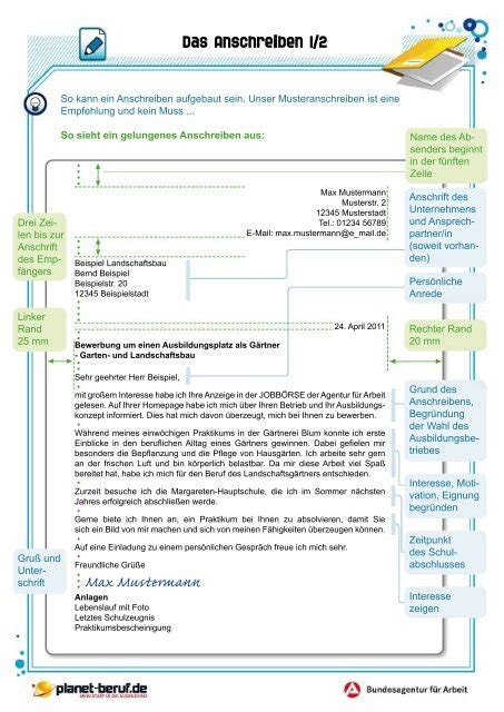 Planet Beruf Musteranschreiben