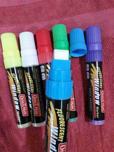 Jumbo Fluorescent Window Marker Pack Of Pcs Soni Office Mate