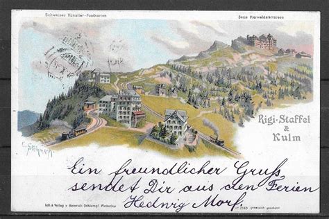 Rigi Staffel Kulm 1919 Litho Hch Schlumpf No 2069 Kaufen Auf Ricardo