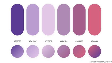 Purple Color Palettes - Aesthetic Color Palette