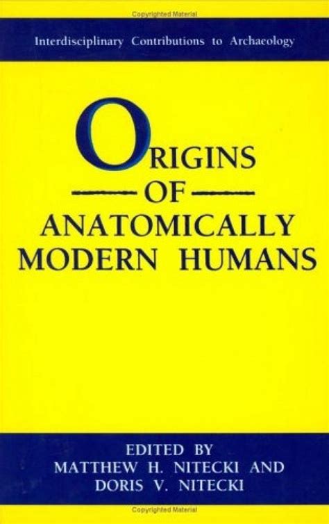 Origins Of Anatomically Modern Humans Nhbs Academic Professional Books