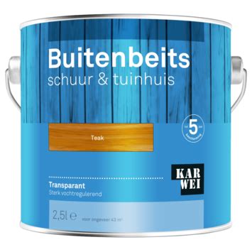 KARWEI Buitenbeits Schuur Tuinhuis Transparant Teak 2 5 Liter Karwei