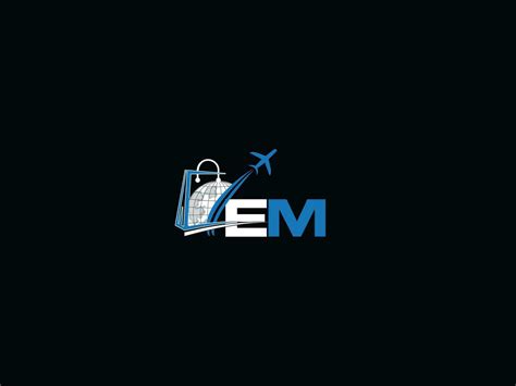 Minimal Creative Em Traveling Logo, Colorful Unique Premium EM Logo ...