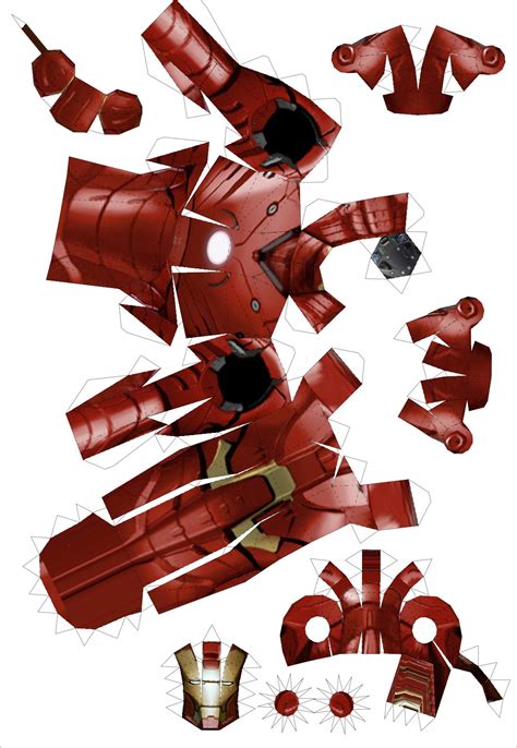 Ironman Papercraft Papercraft Models Iron Man Printable Papercrafts