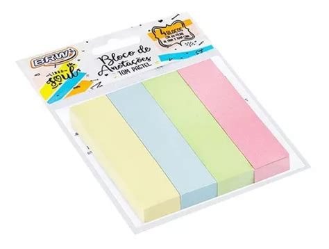 Bloc De Notas Pastel Tom De 19 X 76 Mm 4 Colores 400 Hojas Brw