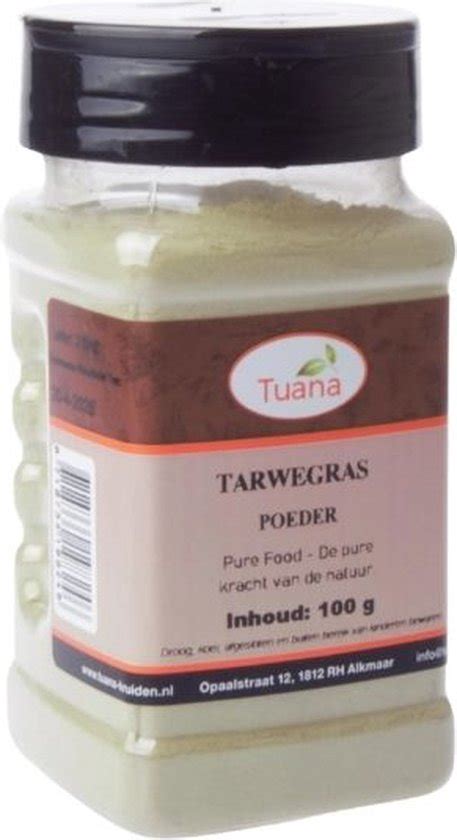 Tuana Kruiden Tarwegras Poeder Organic Strooibus 100 Gram