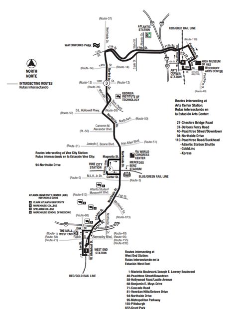 Marta Bus Route No Northside Drive Vice Versa In Atlanta