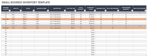 Free Small Business Inventory Templates | Smartsheet