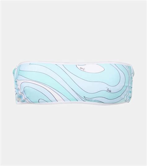 Pucci Marmo Bandeau Bikini Top Emilio Pucci