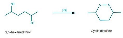 Oxidation Of A Dithiol Such As 2 5 Hexanedithiol Forms A Six Membered