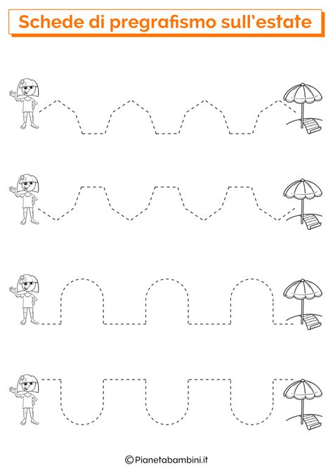 Schede Di Pregrafismo Sull Estate Pianetabambini It