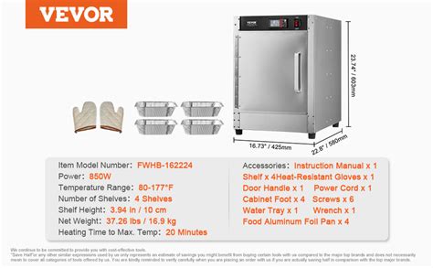 VEVOR Hot Box Food Warmer Tier Concession Warming Cabinet With Water Tray VEVOR AU
