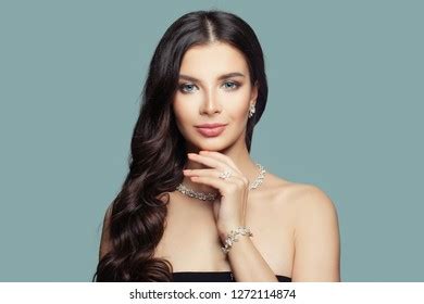 Glamorous Jewelry Model Perfect Brunette Woman Stock Photo Shutterstock