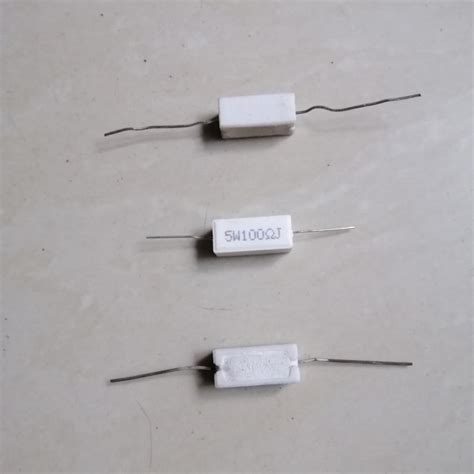 Jual 100 Ohm R Resistor Kapur 5w 5watt 100ohm 100r J 100rj 5 W Watt