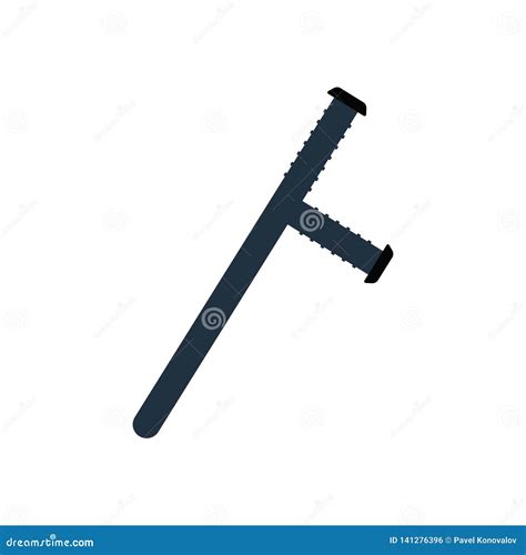 Police Baton Icon Stock Vector Illustration Of Clipart 141276396