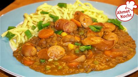 Linsen Spätzle mit Würstchen Ahmet Kocht deutsch kochen Folge