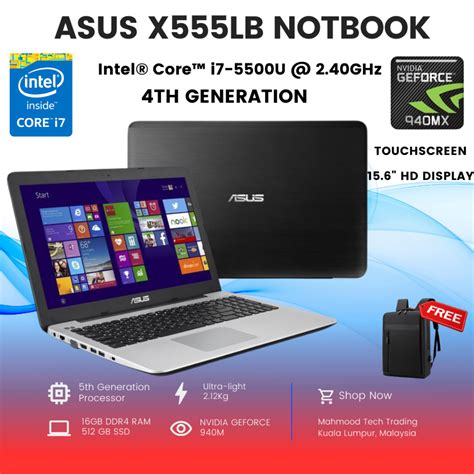 Free 🎁 Asus Rog Gaming Laptop X555lb Q551ln G550jk Tp300la Q551la