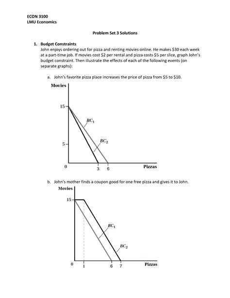 Problem Set 3 Solutions LMU Economics Problem Set 3 Solutions 1